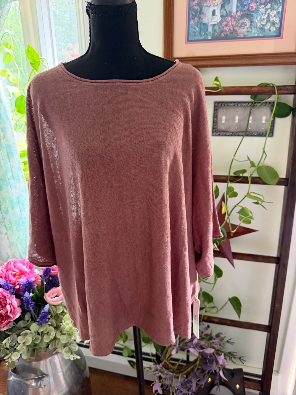 Wilt Mauve Boatneck Tunic Top